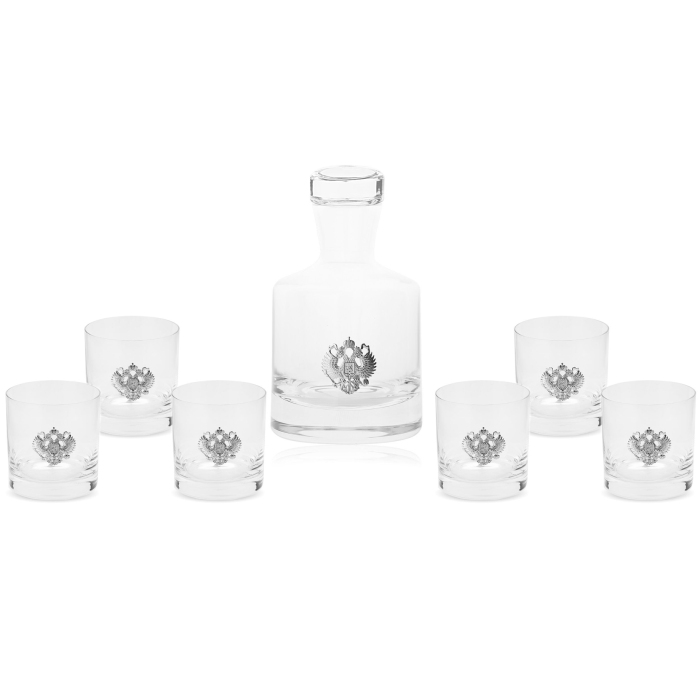 Vodka set "State Coat of Arms of the Russian Federation" for 6 people